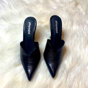 Cow Leather Black Lizard Free People sz 7.5 shoes